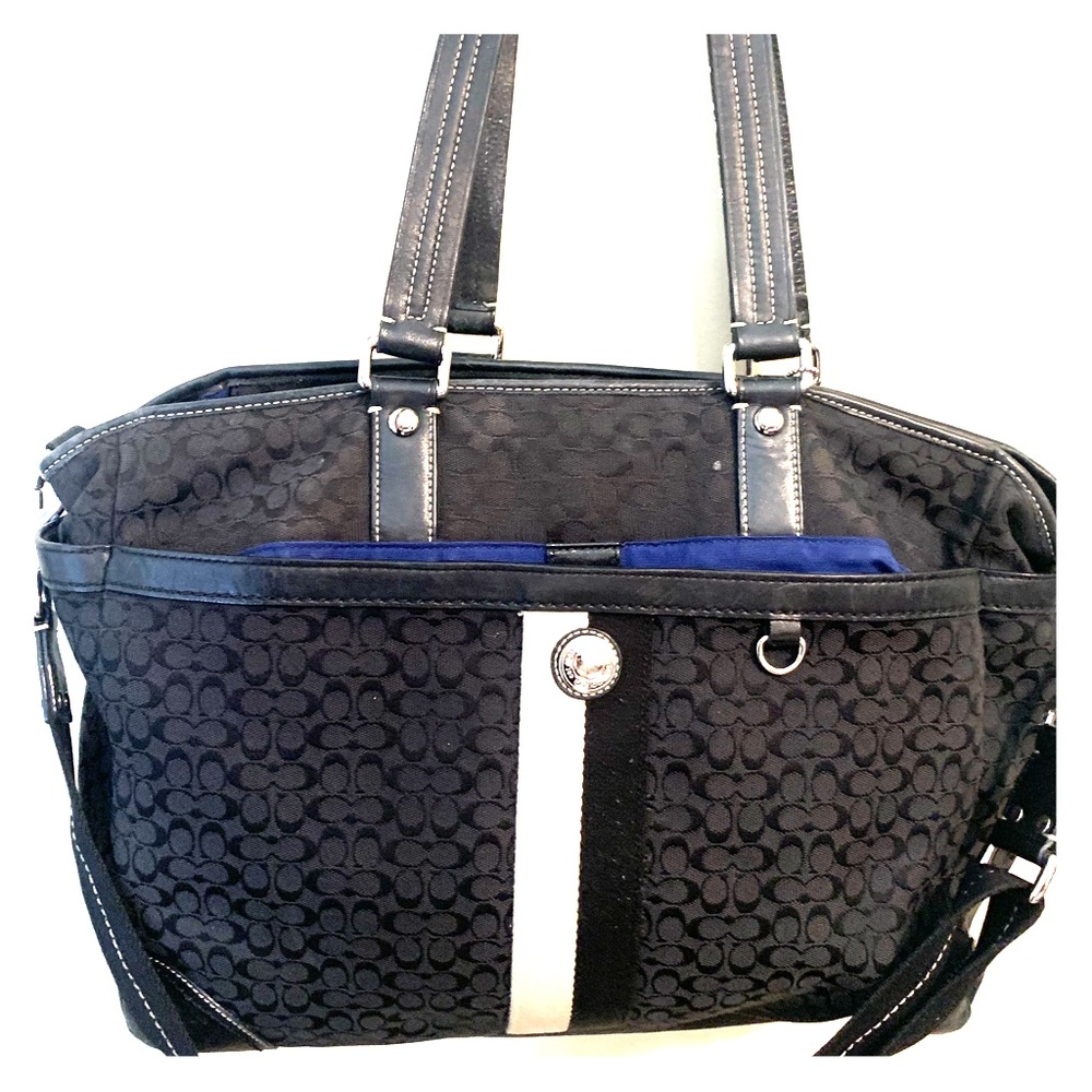 Coach Black Voyager Diaper bag / Travel/Work Tote